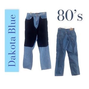 NEW Rare 80’s Dakota Blue  jeans, vintage, suede